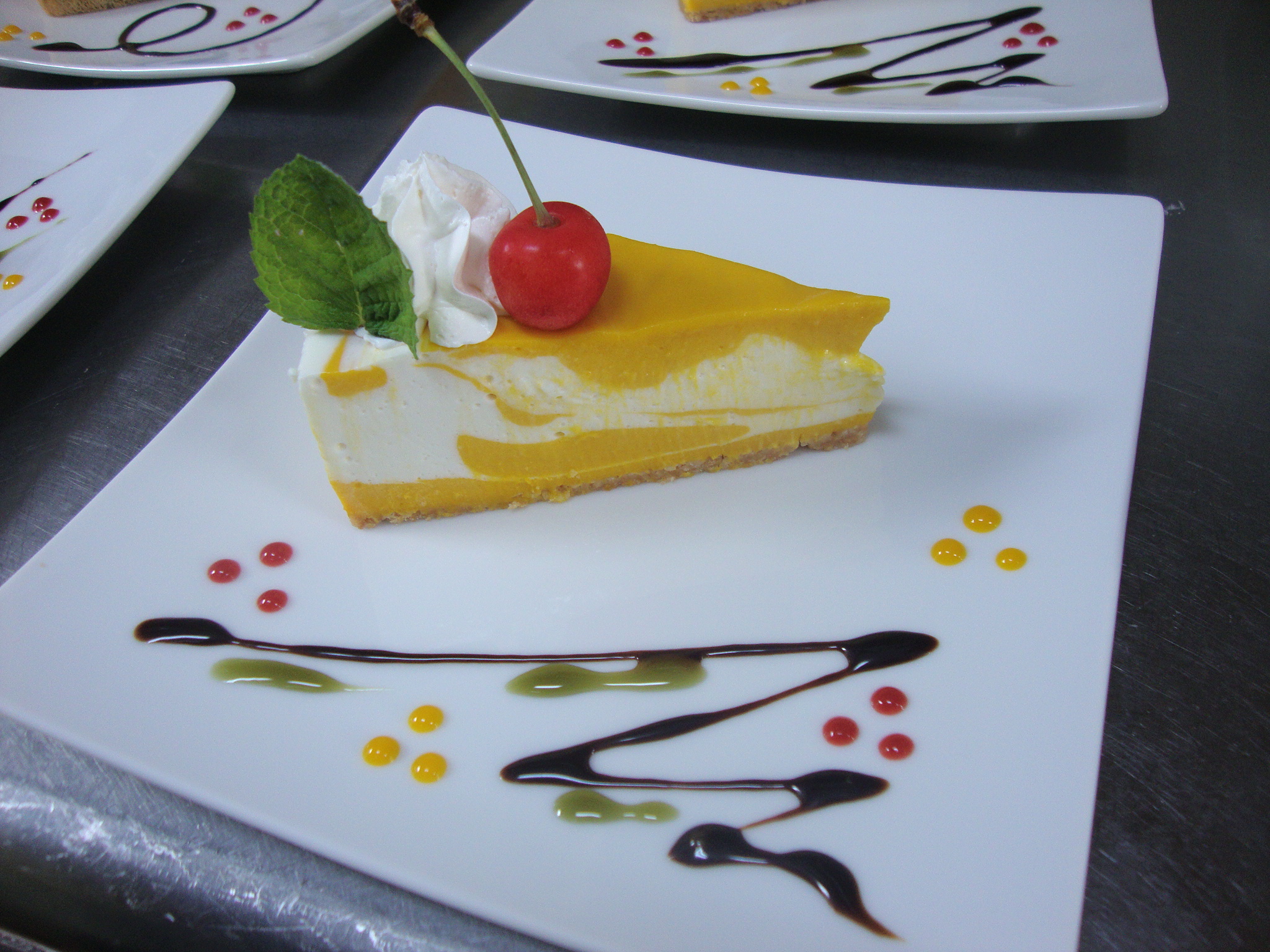 パンプキンとヨーグルトクリームケーキ